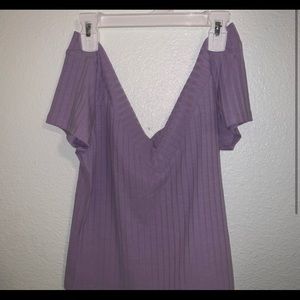 Purple v neck shirt